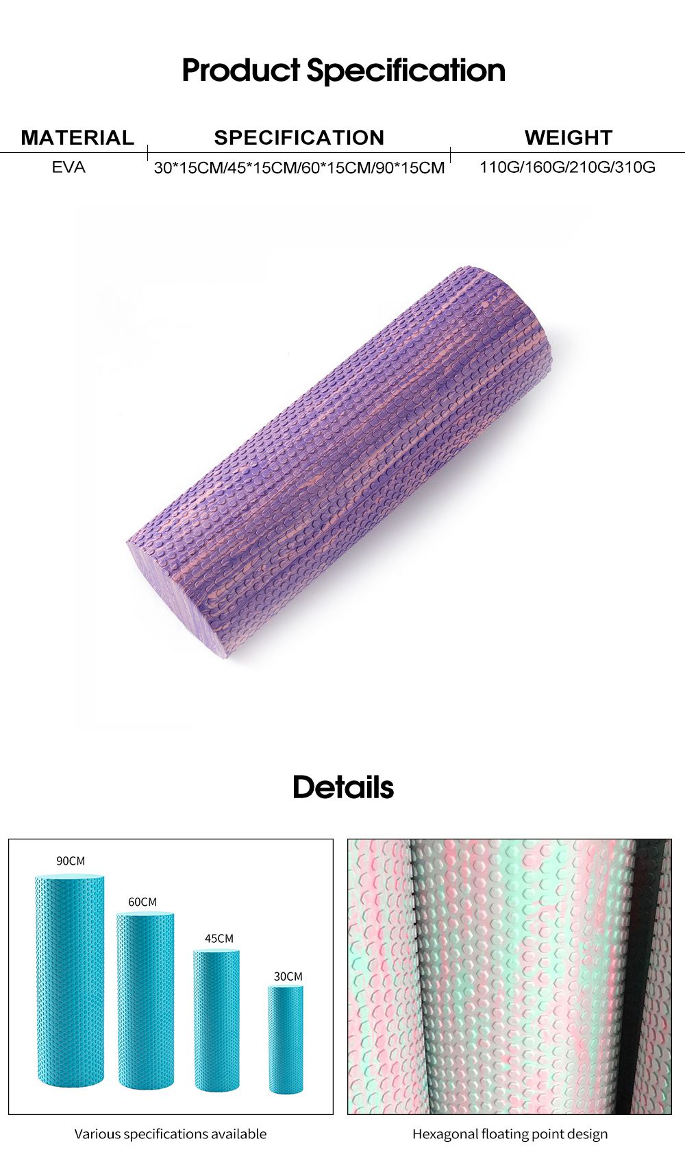 Rullo di massaggio in schiuma Eva Rullo di massaggio in schiuma Eva