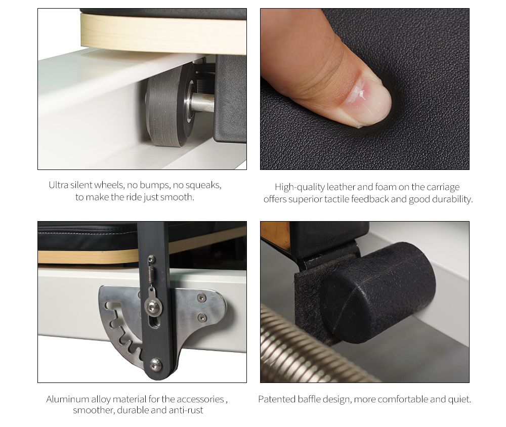 Riformatore Pilates semi elevato in lega di alluminio