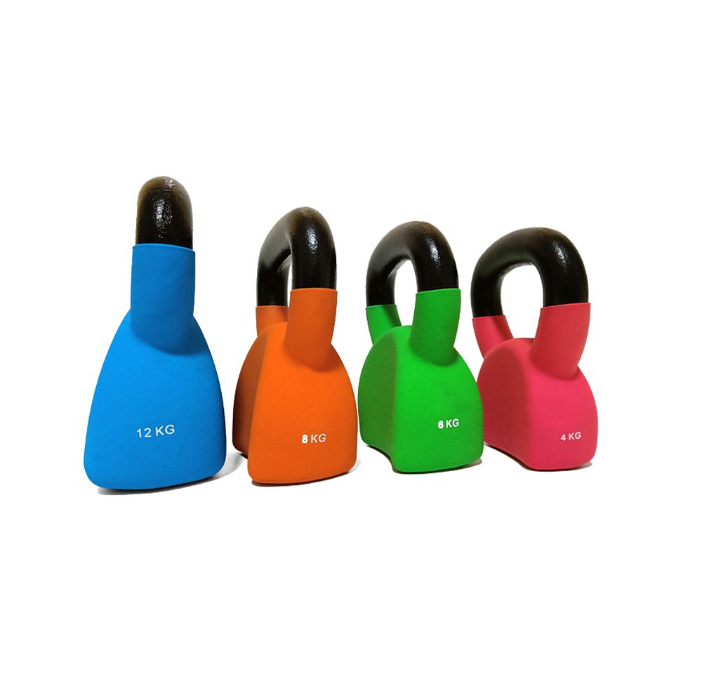 Kettlebell con rivestimento a singolo vinile contornato