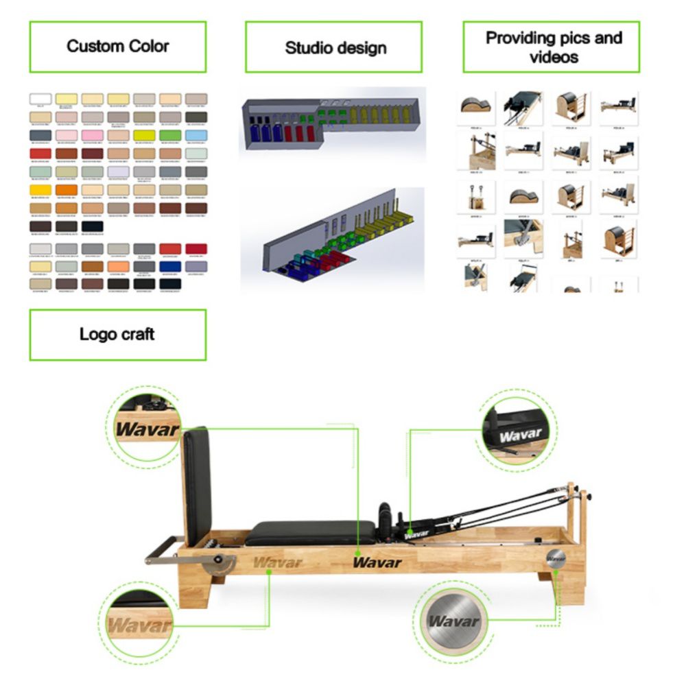 Il bilanciamento del corpo in legno pieghevole Pilates riformatore del letto centrale Il bilanciamento del corpo in legno pieghevole Pilates riformatore del letto centrale