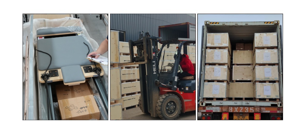 Riformatore di pilates pieghevoli in alluminio bianco in alluminio in vendita