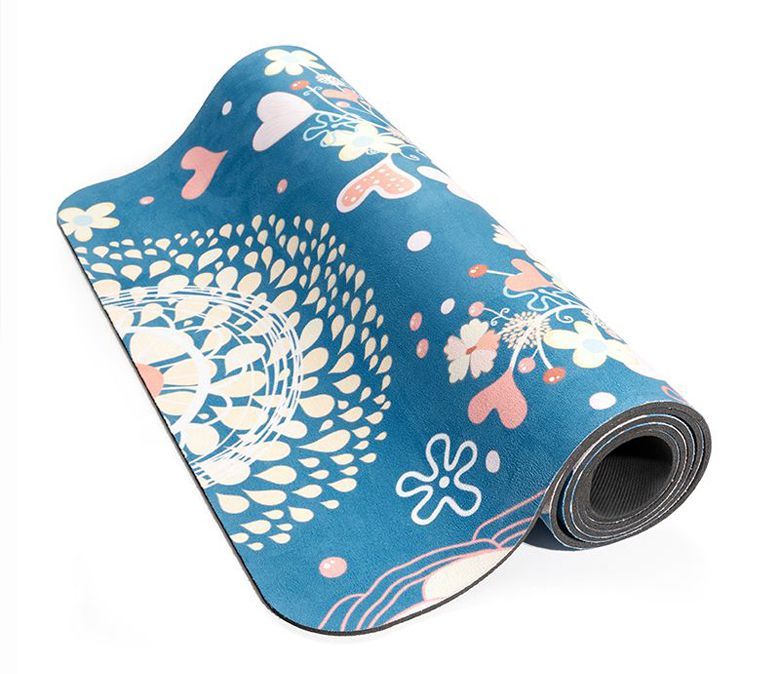 Tappetino da yoga in pelle scamosciata