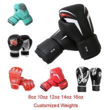 Peso di boxe personalizzati, i nostri normali guanti da boxe sono 8-16 once. Possiamo anche pesi personalizzati in base alle tue esigenze.