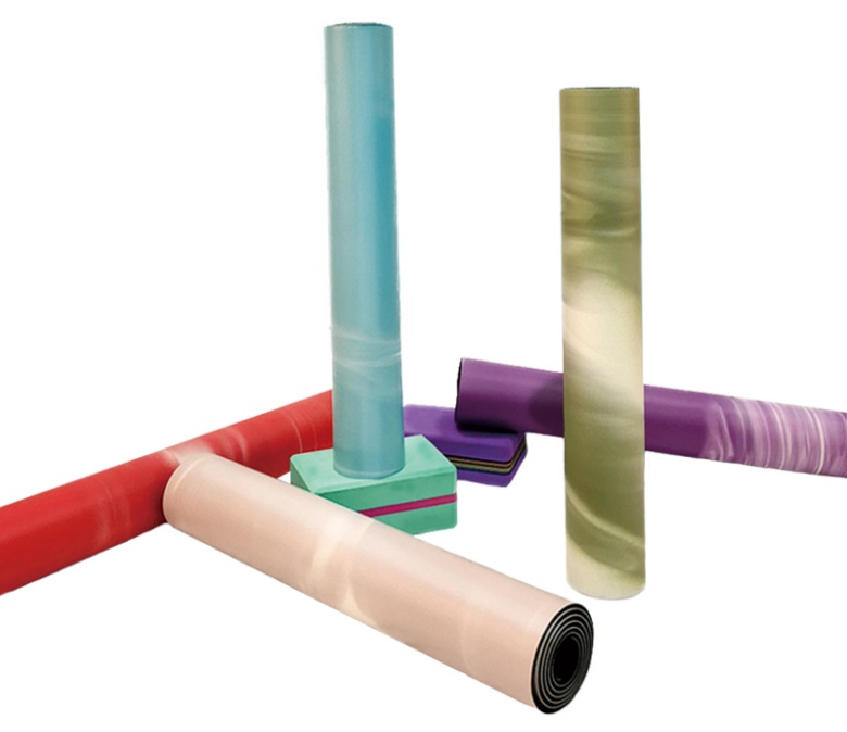 Tappetino Yoga in gomma naturale in contrasto PU