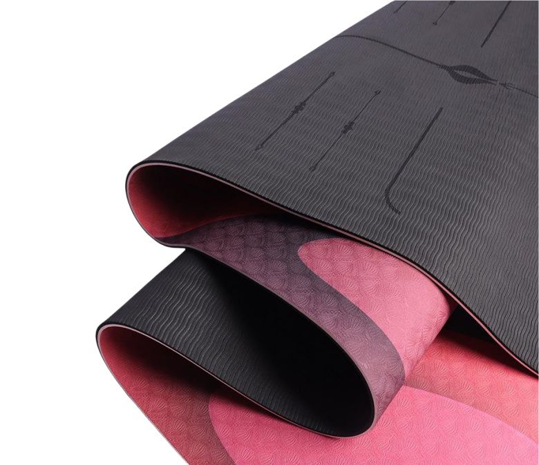 Tappetino yoga stampato a doppia facciata 6mm