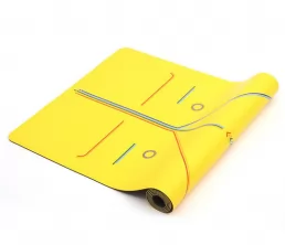 PU+ Rubber Yoga tappetino con linee di allineamento