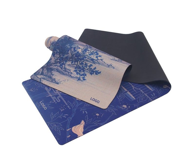 Gomma naturale+tappetino per esercizi di yoga in lino
