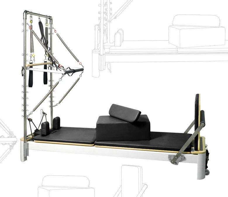 Riformatore Pilates semi elevato in lega di alluminio