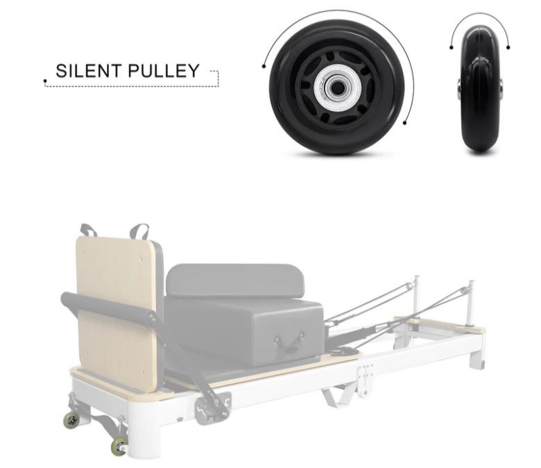 Riformatore di pilates pieghevoli in alluminio bianco in alluminio in vendita