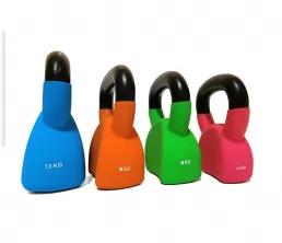 Kettlebell con rivestimento a singolo vinile contornato