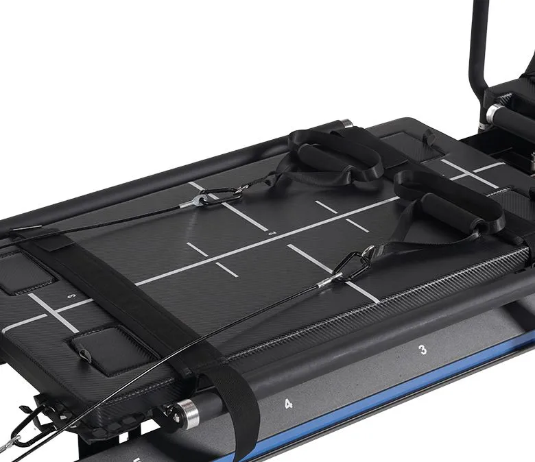 Attrezzatura per riformatore di grandi pilates blu vaso