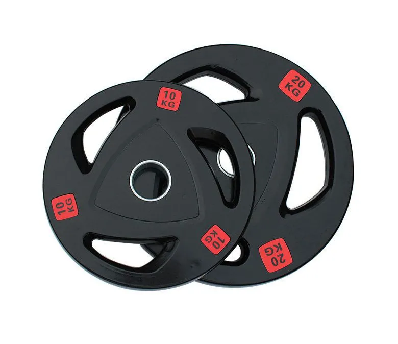 Piastra di peso con bilanciere arrotondato con 3 fori