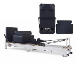 Reformer Pieghevole Per Pilates In Alluminio Bianco In Vendita