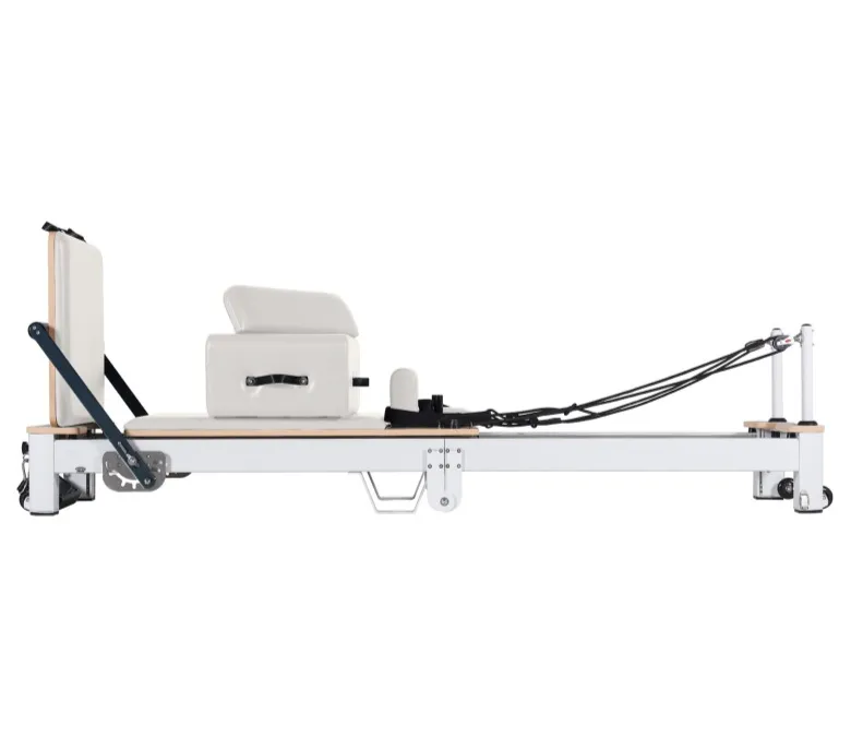 Reformer Pieghevole Per Pilates In Alluminio Bianco In Vendita