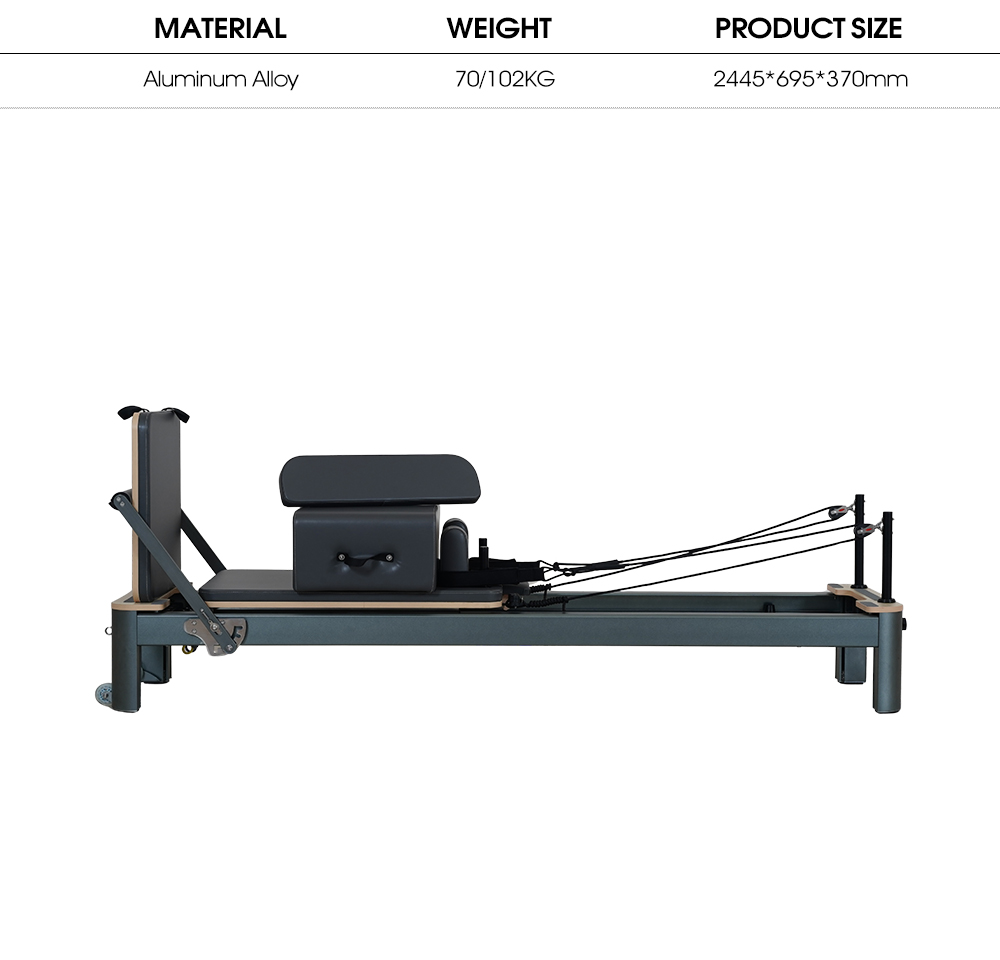 Anodized Gunmetal Grey Pilates Reformer 4.0