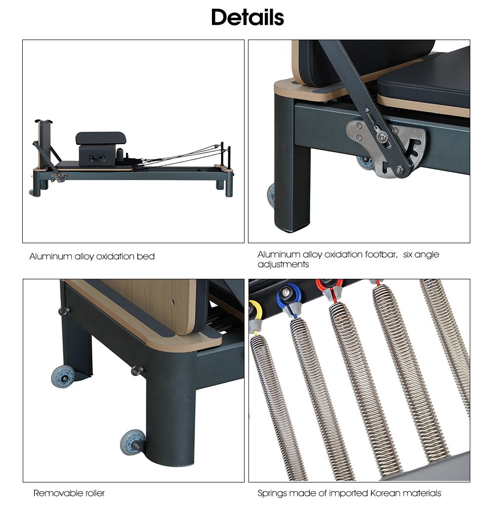 Anodized Gunmetal Grey Pilates Reformer 4.0