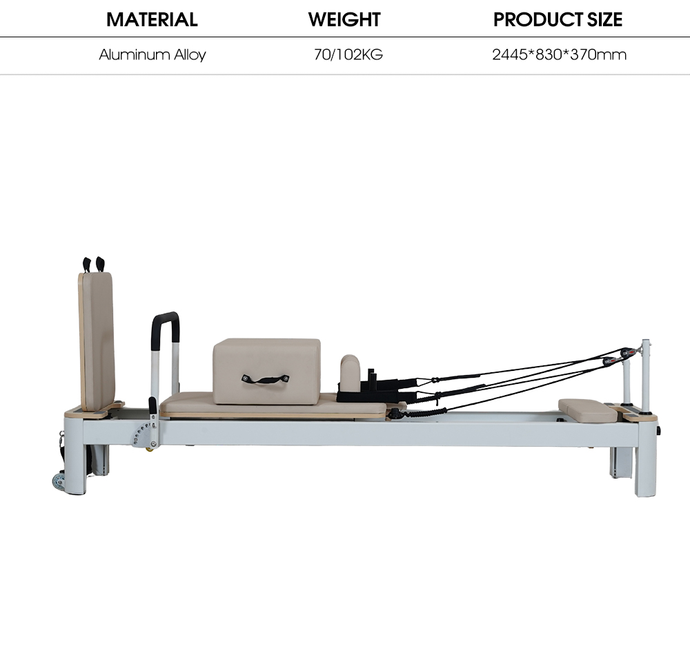 Studio in alluminio in lega Pilates Reformer Machine 4.0