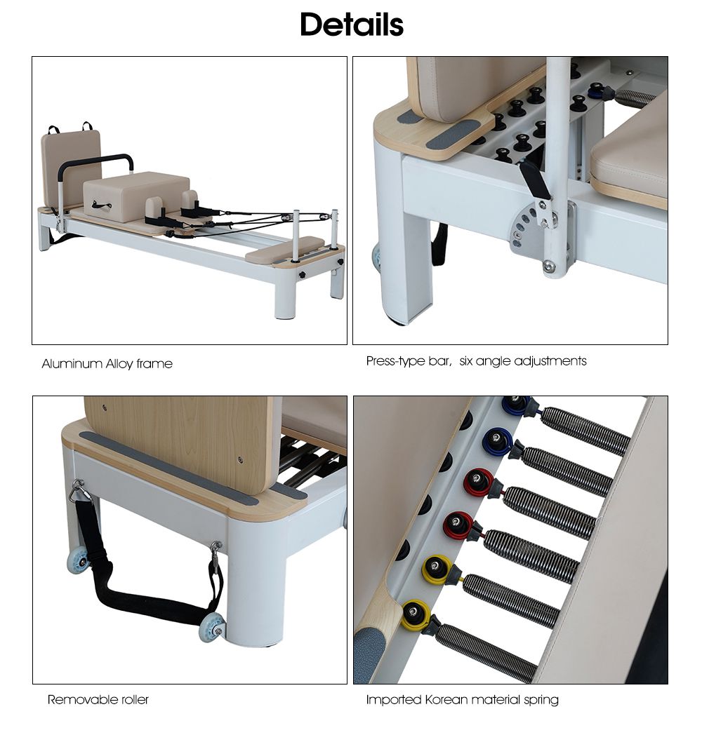 Studio in alluminio in lega Pilates Reformer Machine 4.0