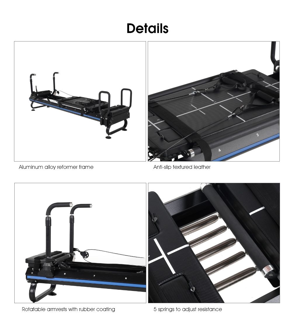 Attrezzatura per riformatore di grandi pilates blu vaso Attrezzatura per riformatore di grandi pilates blu vaso