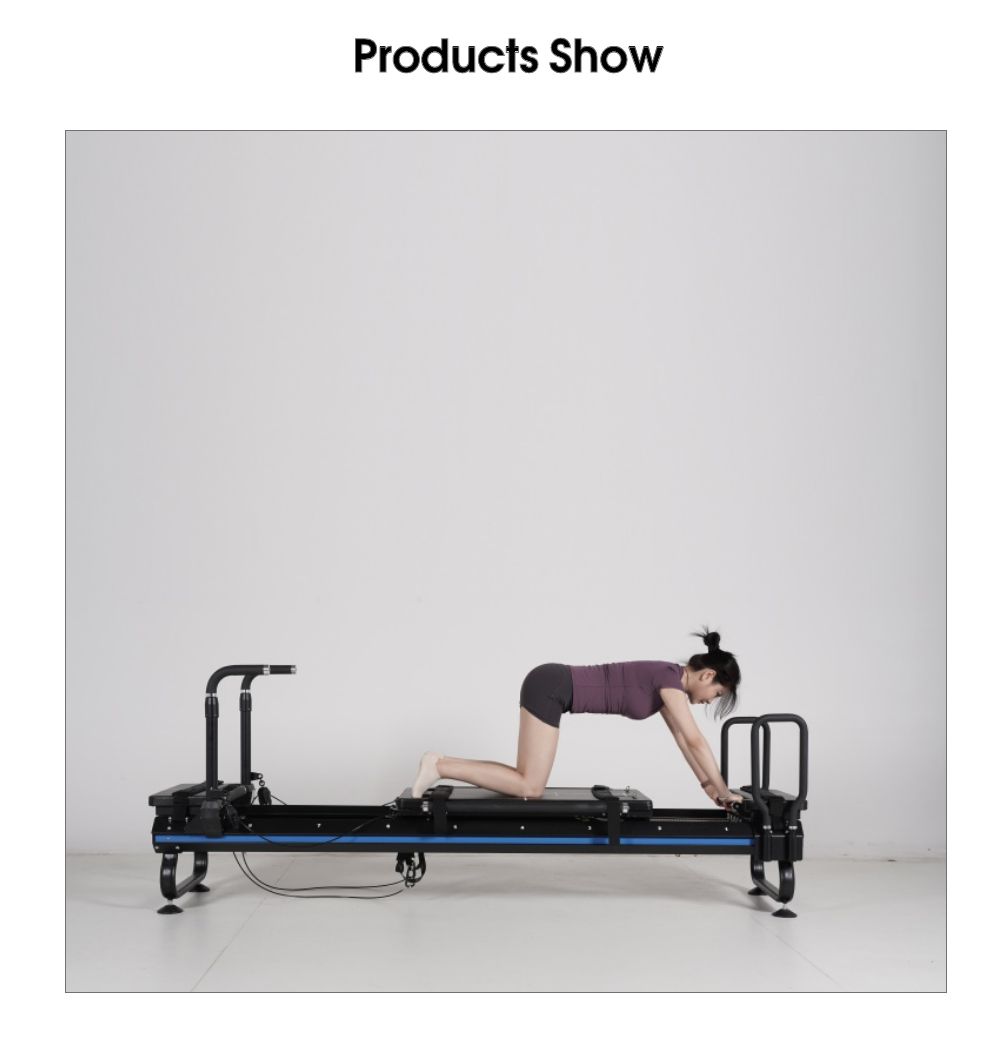 Attrezzatura per riformatore di grandi pilates blu vaso Attrezzatura per riformatore di grandi pilates blu vaso